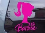 Barbie Doll Silhouette Vinyl Sticker Decal 6 INCH