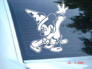 Mickey Mouse Wizard Magician Car Laptop Vinyl Decal Sticker