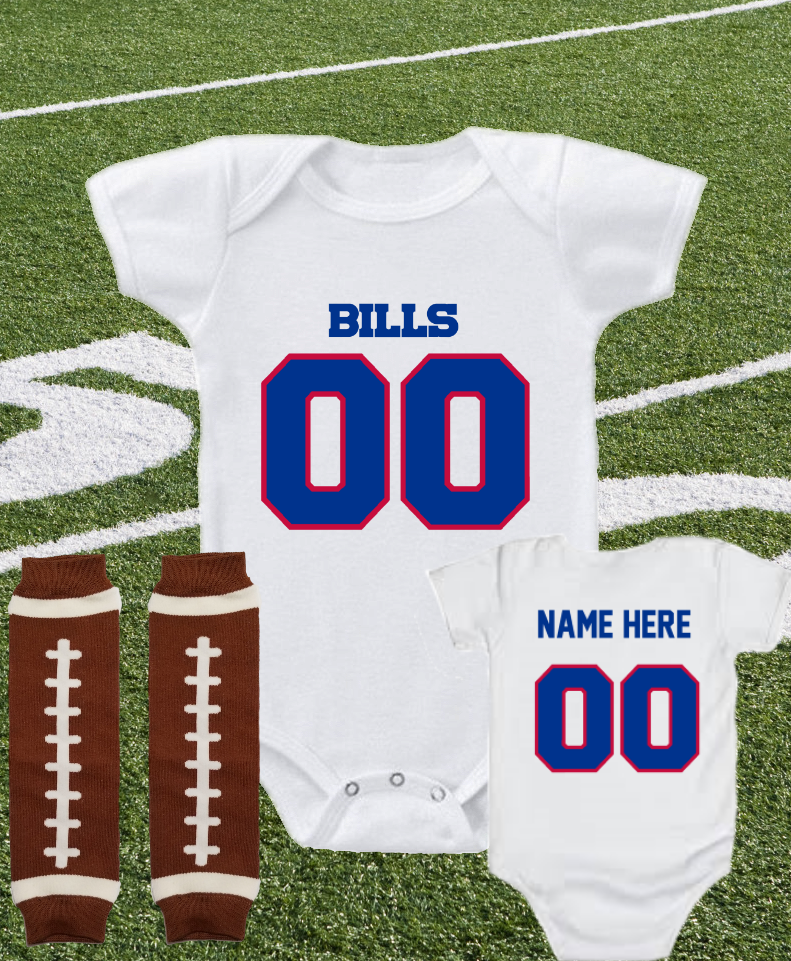 Buffalo Bills Custom Personalized Onesie Jersey Bodysuit &hellip;