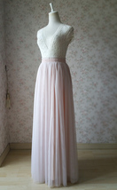 Blush Wedding Tulle Skirt Bridesmaid Outfit Plus Size Tulle Skirt Floor Length image 6