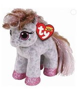 Ty Beanie Boo Cinnamon Gray Horse Pony Long Hair Stuffed Animal Plush To... - $9.74