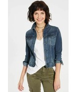 AG Jeans Women&#39;s Blue Robyn Denim Light Wash Jacket, Large - $98.97