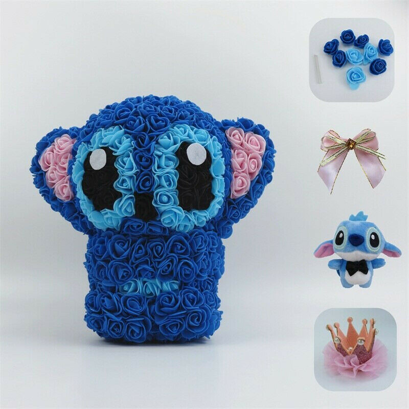 plush Lilo stitch flower bouquet rose birthday gift christmas valentine