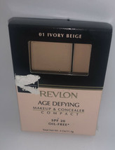 Revlon Age Defying Makeup &amp; Concealer Compact IVORY BEIGE NEW. - $64.32
