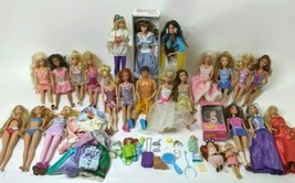 26 Vintage &amp; Modern Barbies Ken Kids Baby w/Clothes/Accessories Mixed 70... - $143.54