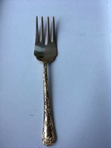 Wm Rogers and Son Gold Finish Serving Fork "Enchanted Rose" - $12.99