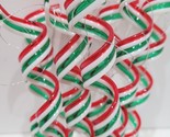 Christmas Grinch Green Red White Spiral Swirl Peppermint Candy Cane Ornaments 