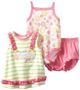 Baby Togs Baby Boys Newborn Dog 3 Piece Short and Bib Set