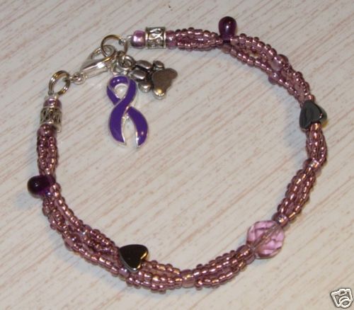 Primary image for Handcrafted Purple Animal Abuse Anti-Cruelty Awareness Bracelet by Jenuine Bruin