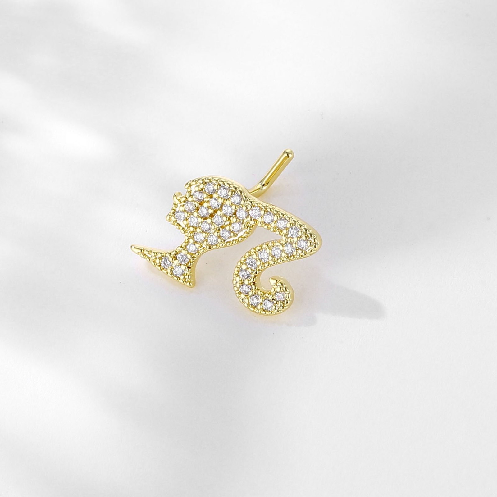 Ponytail Nose Stud 20G Nose Stud L Shape Nose Ring Cooper Stainless