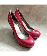 G by Guess Womens Winna  Size 6.5 W Red  Slip On 5&quot; Heels Platform Pumps - $21.99