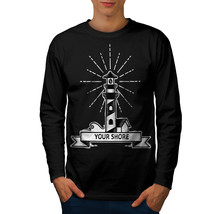 Lighthouse Tee Sailor Shore Men Long Sleeve T-shirt - $14.99