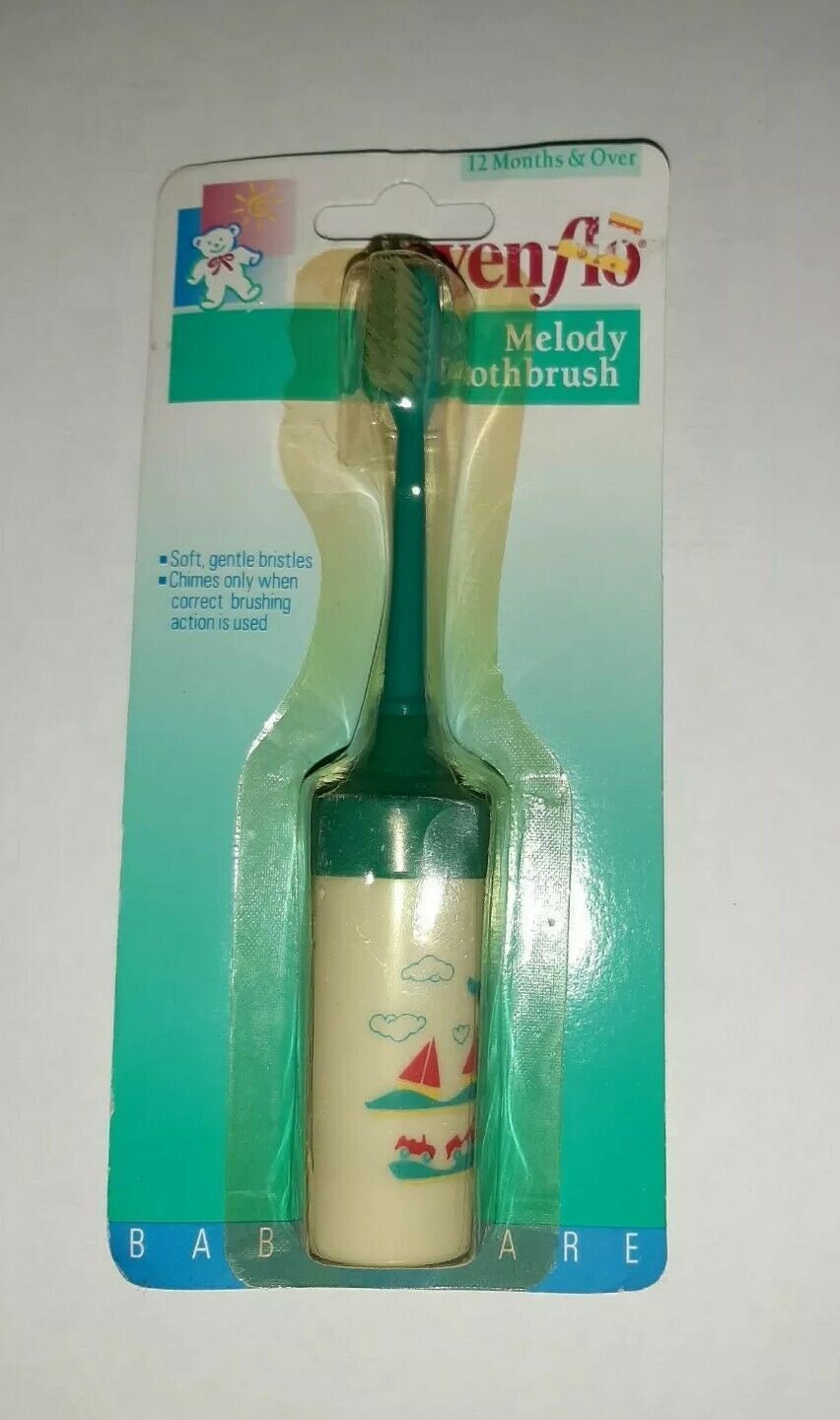 Primary image for NEW OLD STOCK Vintage 1995 Evenflo Musical Melody Toothbrush Child Blue