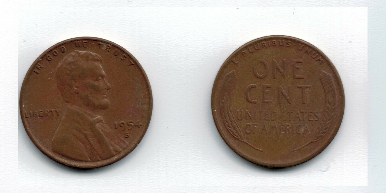 1954 S and 1955 S BU Lincoln Wheat Pennies Cents Combined Shipping CP5461