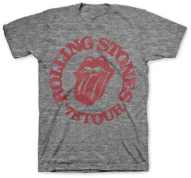 The Rolling Stones 1978 Tour Lingua Logo Circle Musica Rock Camicia da ...
