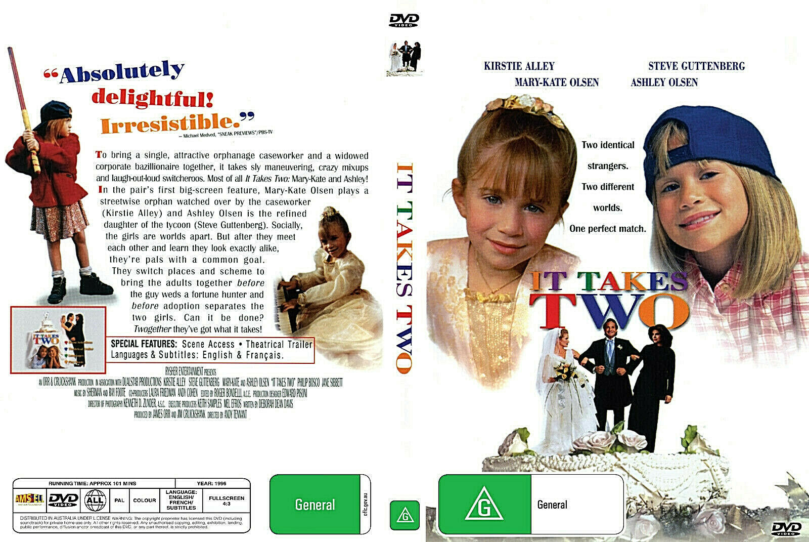 IT TAKES TWO Mary-Kate Olsen Ashley Olsen Family T.V Movie - DVD, HD ...