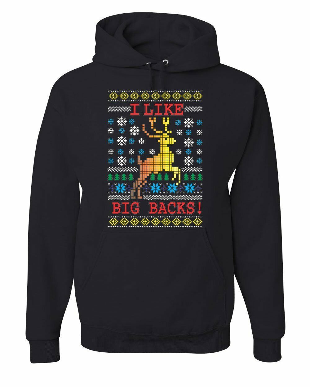 I Like Big Racks Ugly Sweater Hoodie Christmas Reindeer Boobs ...