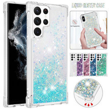 For Samsung S23 S22 S21 S20 FE Ultra Plus Case Silicon back Glitter Cover - $48.03