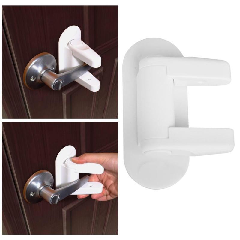 Door Lever Lock Safety Child Proof Doors 3M Adhesive Lever Handle Baby