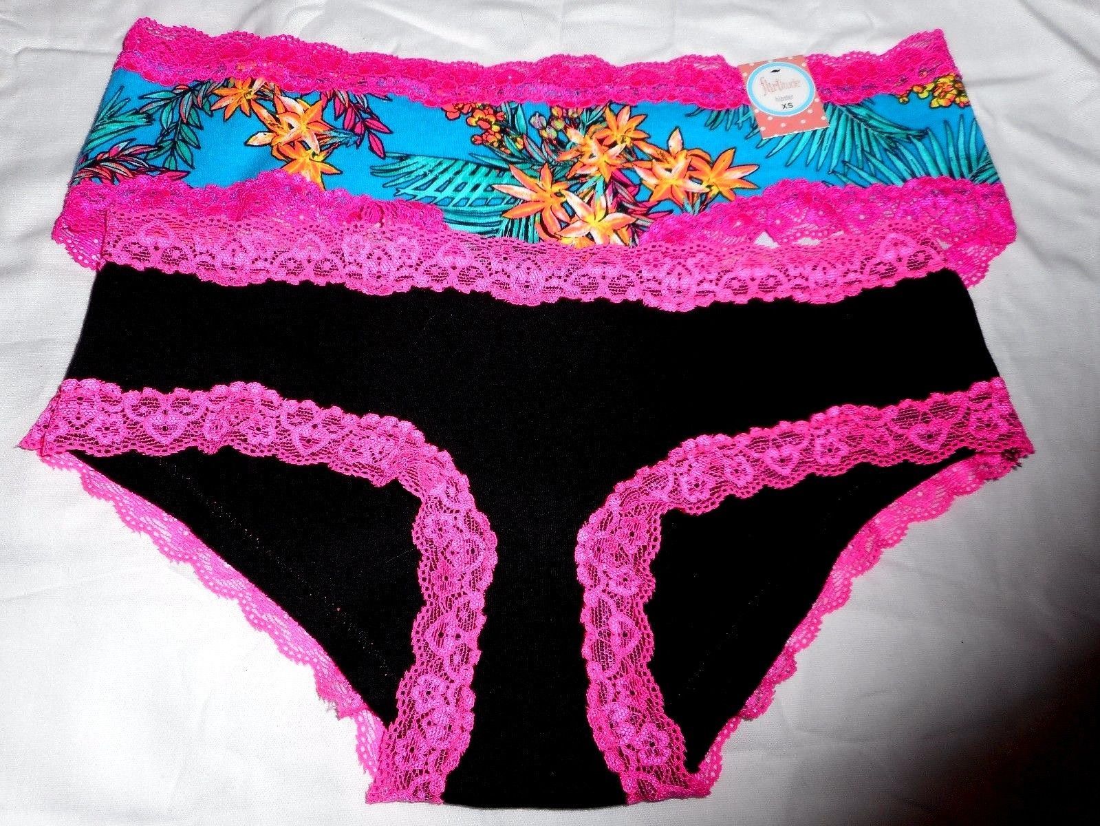Women's Flirtitude Hipster Panties Set of 2 XSmall tropical & Miami 26