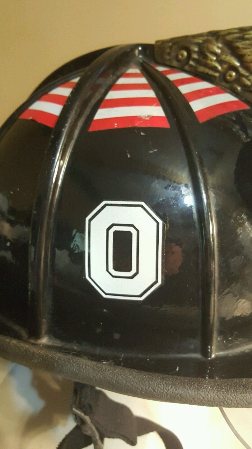 REFLECTIVE Ohio State Buckeyes Block O 2 inch fire helmet decal sticker