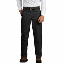 New Mens Genuine Dickies Black Flex Relaxed Fit Twill Cargo Pants W34 L30 - $18.50