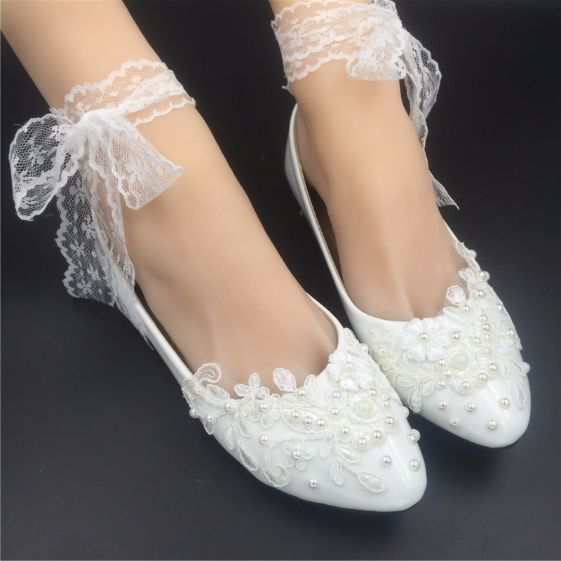 Women ivory flat shoes for wedding,shoes for wedding with pearls,dressy flats