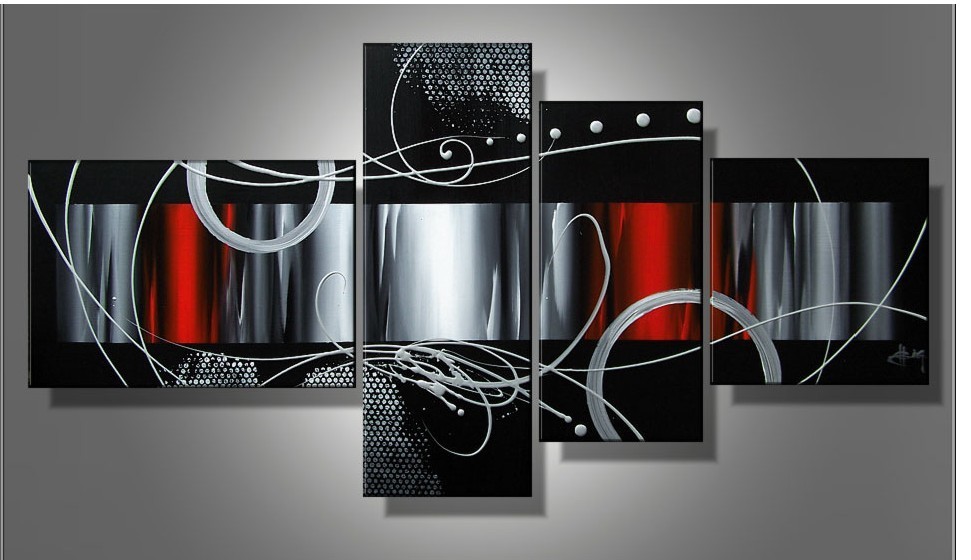 Framed ! Wall Decor Genuine Fresh Handmade Modern Abstract Canvas Oil