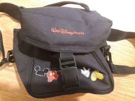 Disney World Camera Bag Canvas Mickey Mouse Body Parts Black Shoulder Strap - $29.65