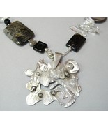 Abstract One Of A Kind Pendant Unique Stainless Steel Handcrafted  - $45.00