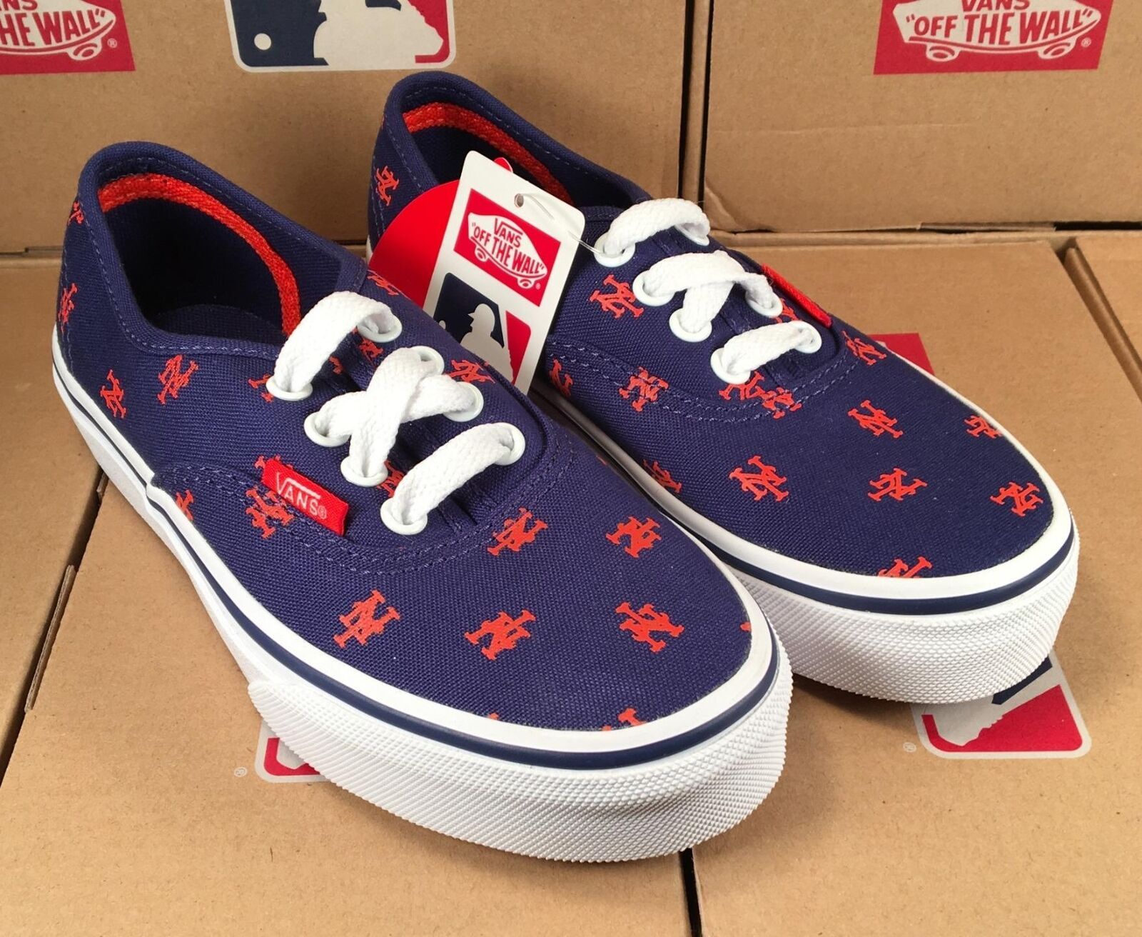 Vans KIDS New York Mets MLB Authentic Sneaker Limited Edition Shoes ...