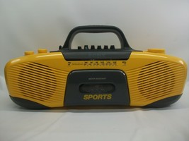 Vintage Sony Sports CFA-902 Radio Cassette Corder Yellow Boombox No Adapter - $103.46