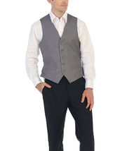 Gioberti Men's Formal Button Up Adjustable Gray Dressy Formal Suit Vest XL image 5