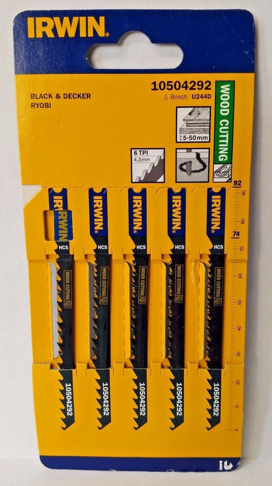 Irwin 10504292 Jig Saw Blades 6 Tpi Wood And 50 Similar Items