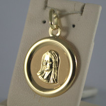 SOLID 18K YELLOW GOLD MEDAL PENDANT,VIRGIN MARY MADONNA, LENGTH 1,06 IN image 2