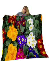 Lots of  Flowers Fleece Blanket/ Ultra soft/ Lover Gift /Comfort Blanket - $34.99+