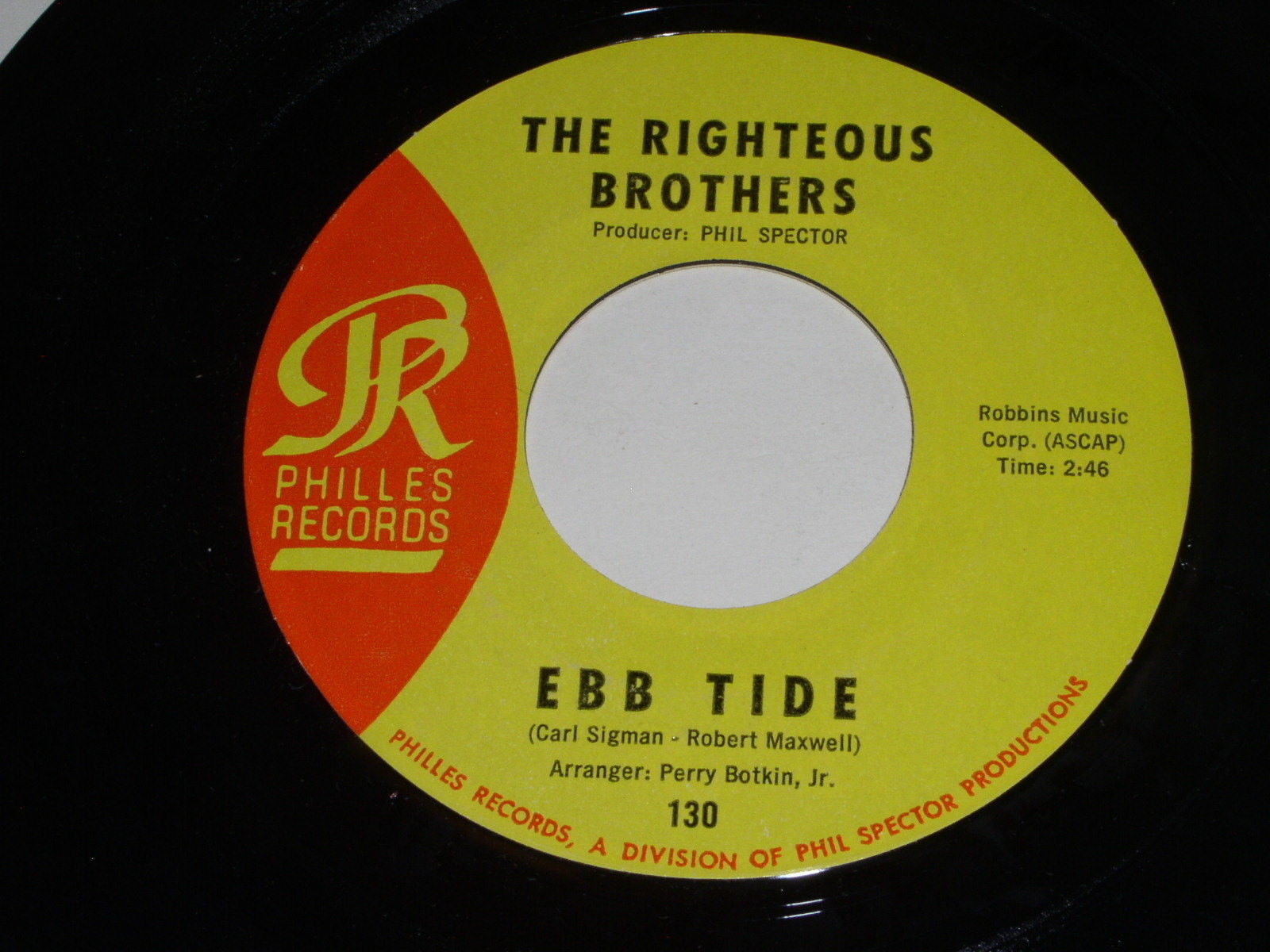 The Righteous Brothers Ebb Tide Sentimental Reasons 45 Rpm Record