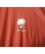 Life Is Good Pale Red T-Shirt Men&#39;s Medium Golf Ball Tee Do What You Like - $19.79