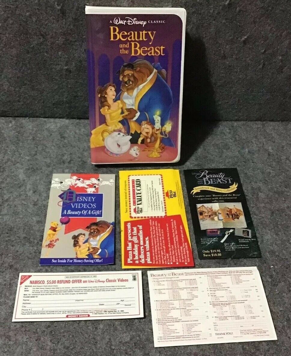 Disney Beauty And The Beast Black Diamond The Classics Vhs Rare Htf Vhs Tapes