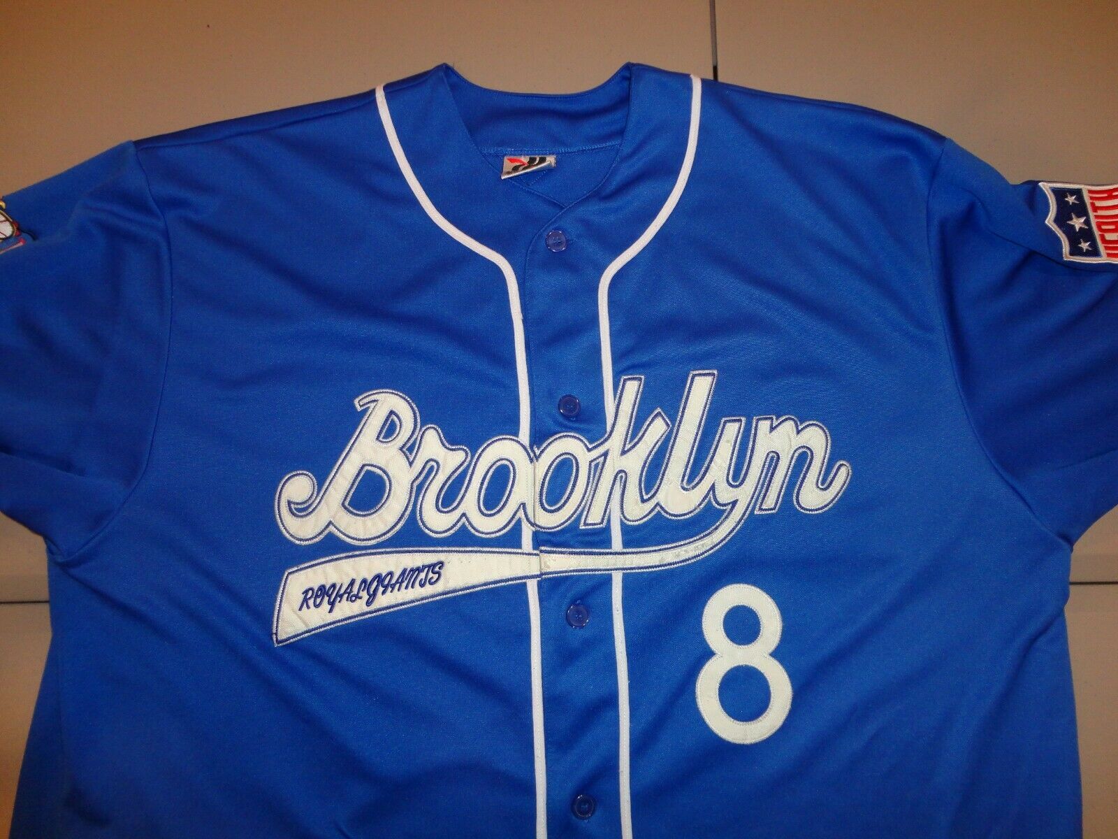 Blue Brooklyn Royal Giants Negro League Baseball NLBM #8 SEWN Jersey ...