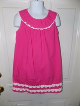 Heartstrings Pink With White Floral Trim Sleeveless Dress Size 5 Girl's Euc - $18.27