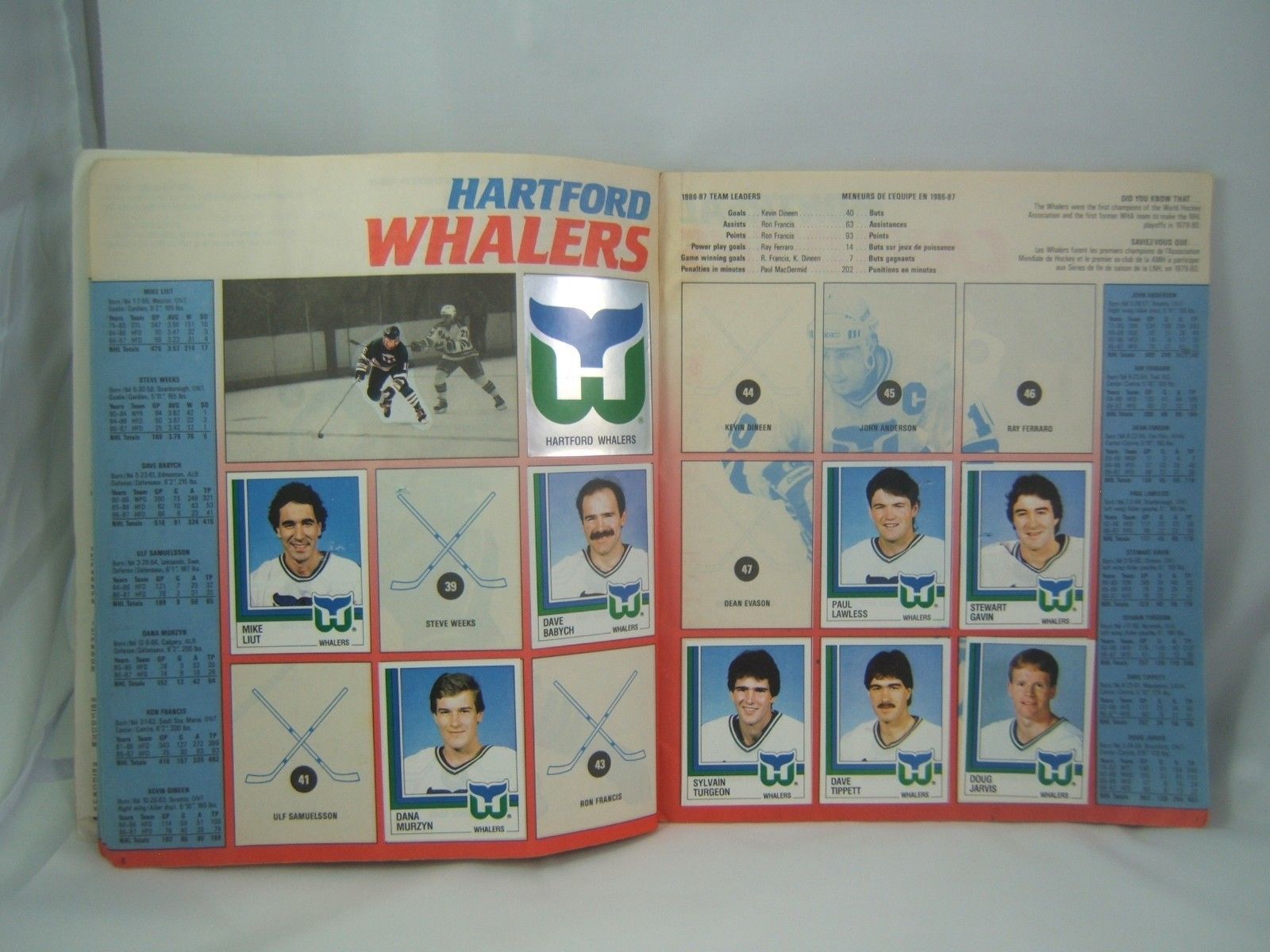 Hockey '87 Sticker Album Book NHL Panini 1987 Sports