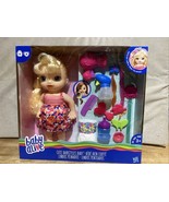 NEW Hasbro Baby Alive Blonde Hairstyles Drinks Wets Doll and Accessories - $19.86