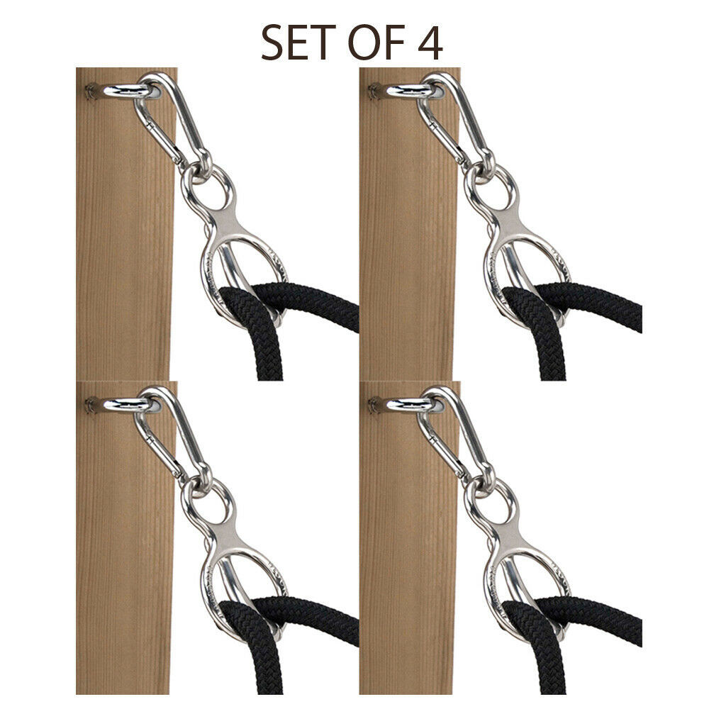 UTY04 [ Set Of 4 ] Blocker Tie Ring Horse Tie Ring Stainless Steel