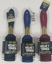 Conair Velvet Touch Vent Hair Brush #77200 Dry, Style& Volumize 9 in Long - $9.99