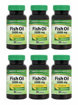 6 Bottles/30-ct Nature's Measur Fish Oil Omega 3 Softgels 1000 MG=180 - $24.71