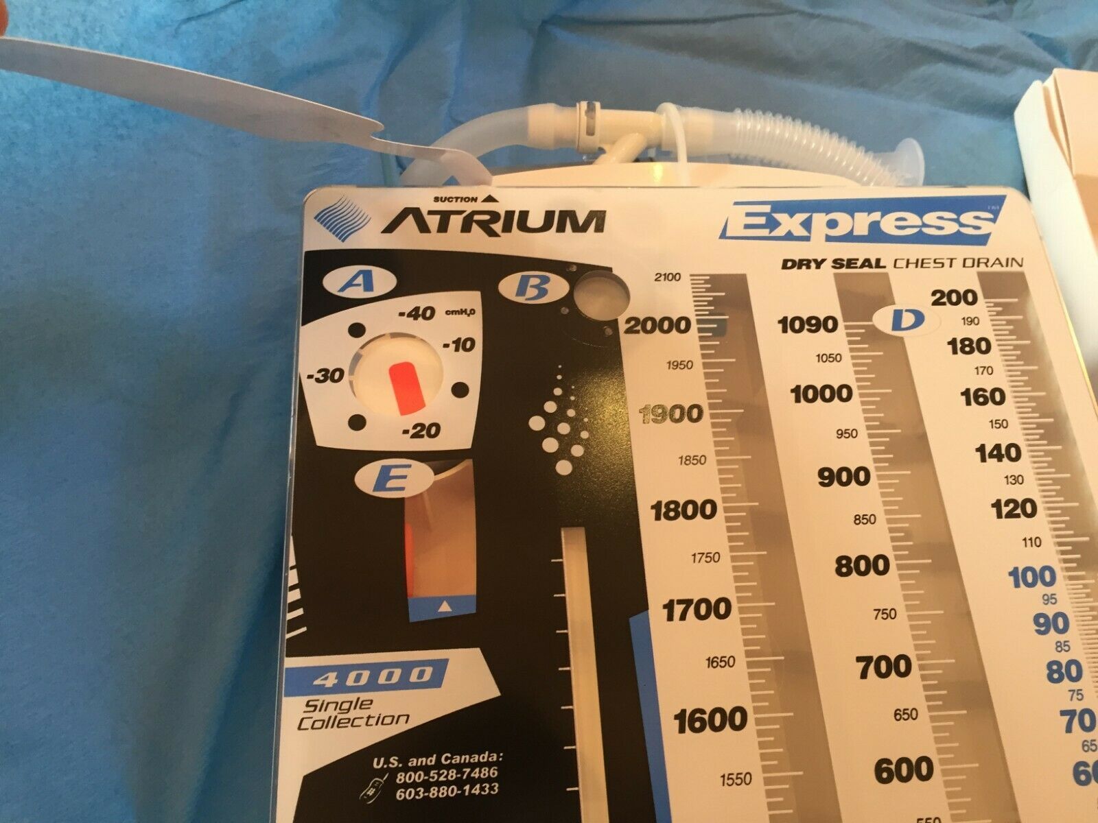 New ATRIUM 4000-100N Express Dry Seal Chest Drain 4000 Single ...