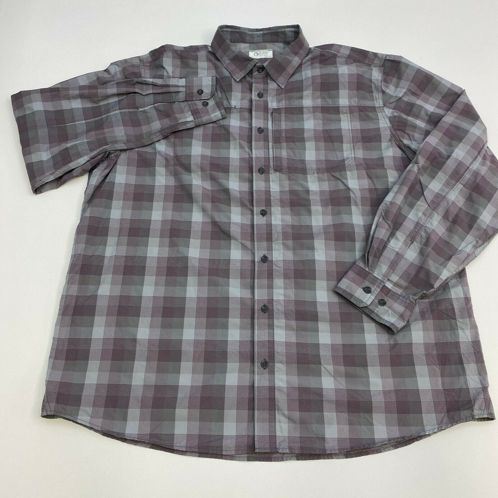 Gander Mountain Guide Series Button Up Shirt Mens 2XLT Multicolor Check ...