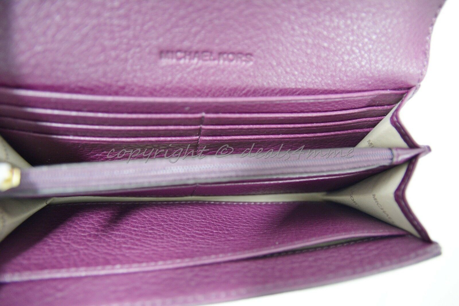 michael kors fulton wallet purple
