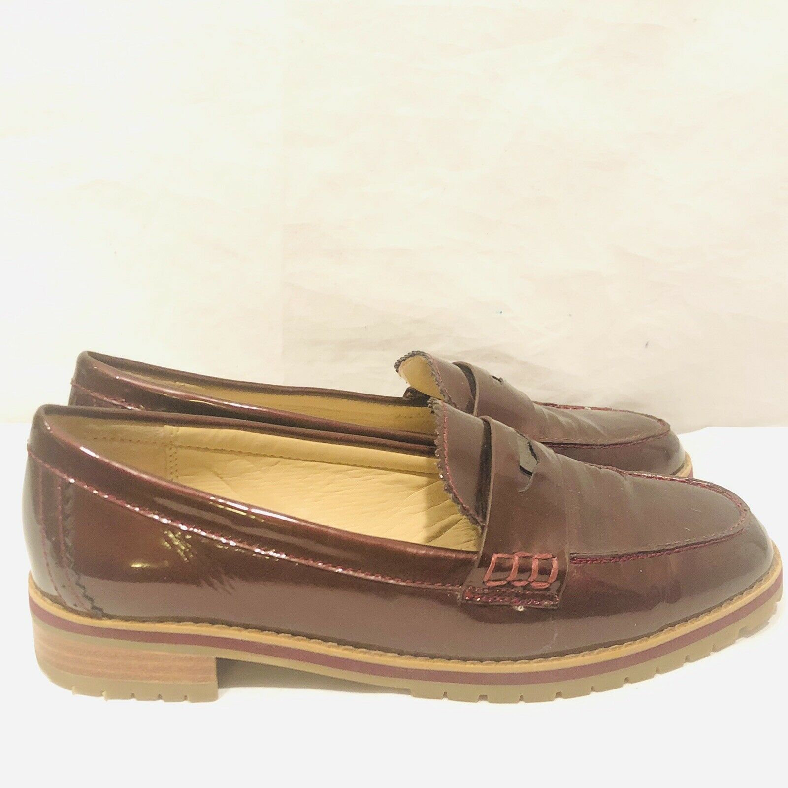 Coach Peyton Penny Loafers Womens Burgundy Patent Leather size 8B ...